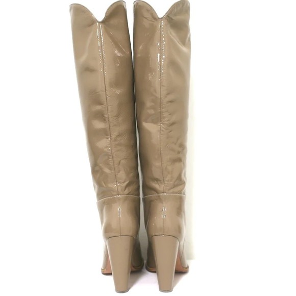 Rachel Comey Tall Willow Boots Taupe Patent Leather Size 8.5 - Picture 9 of 12